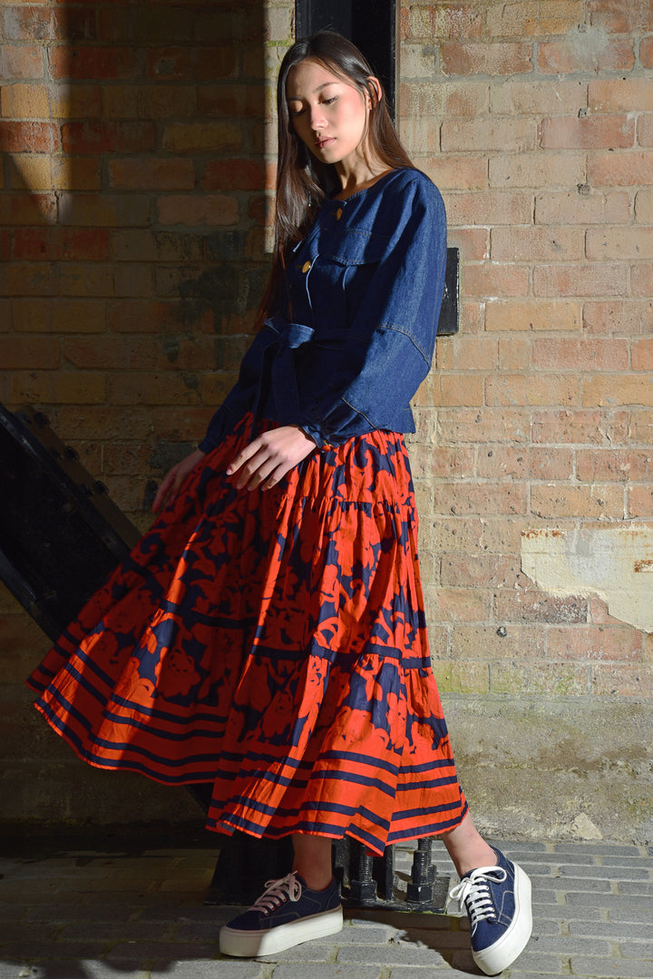 JUST THE ICING Skirt (Navy Floral)