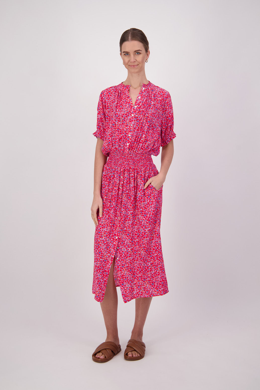 THEA Dress (Red Floral)