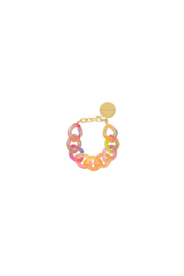 Flat Chain Bracelet (New Neon Rainbow)
