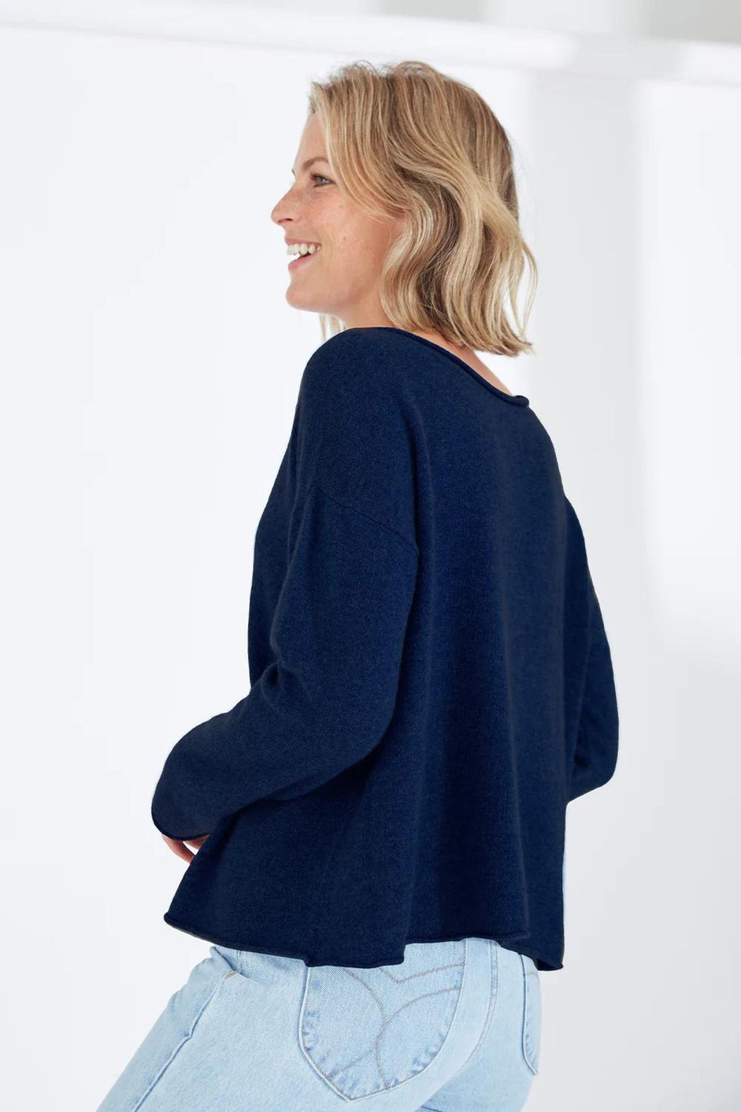Pure Reversible Cardi (French Navy)