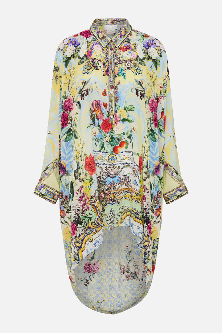 Button Up Top with Drape Back (FLOR FANTASTICA)