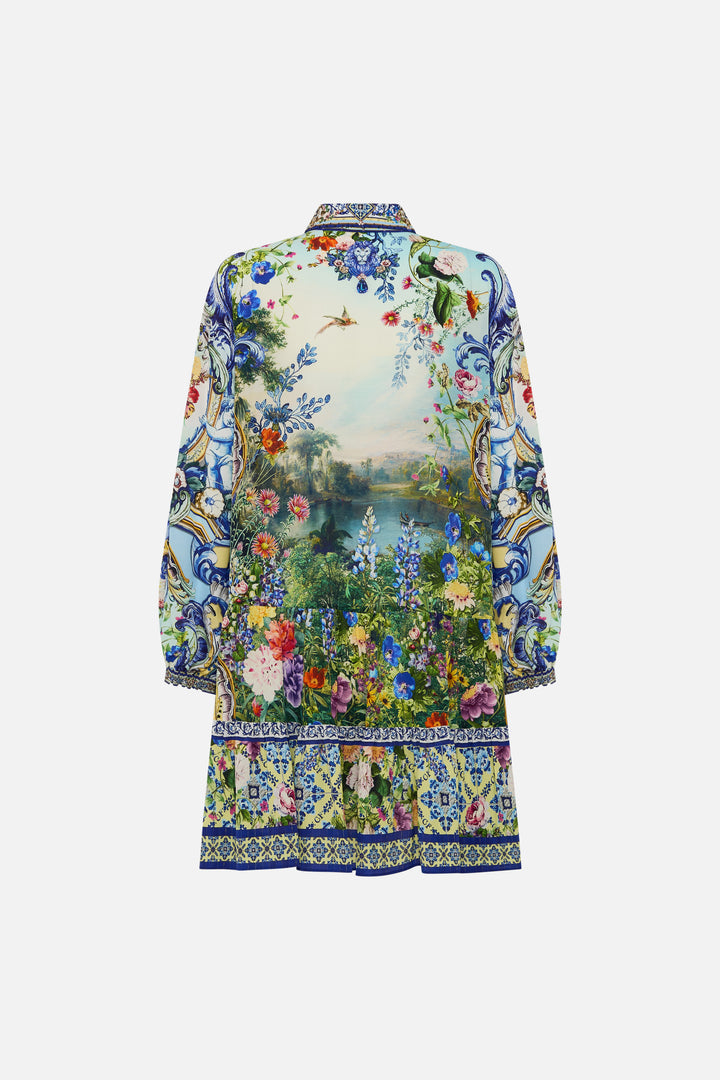 Long sleeve tiered short dress (WALL TO WALL WONDERS)