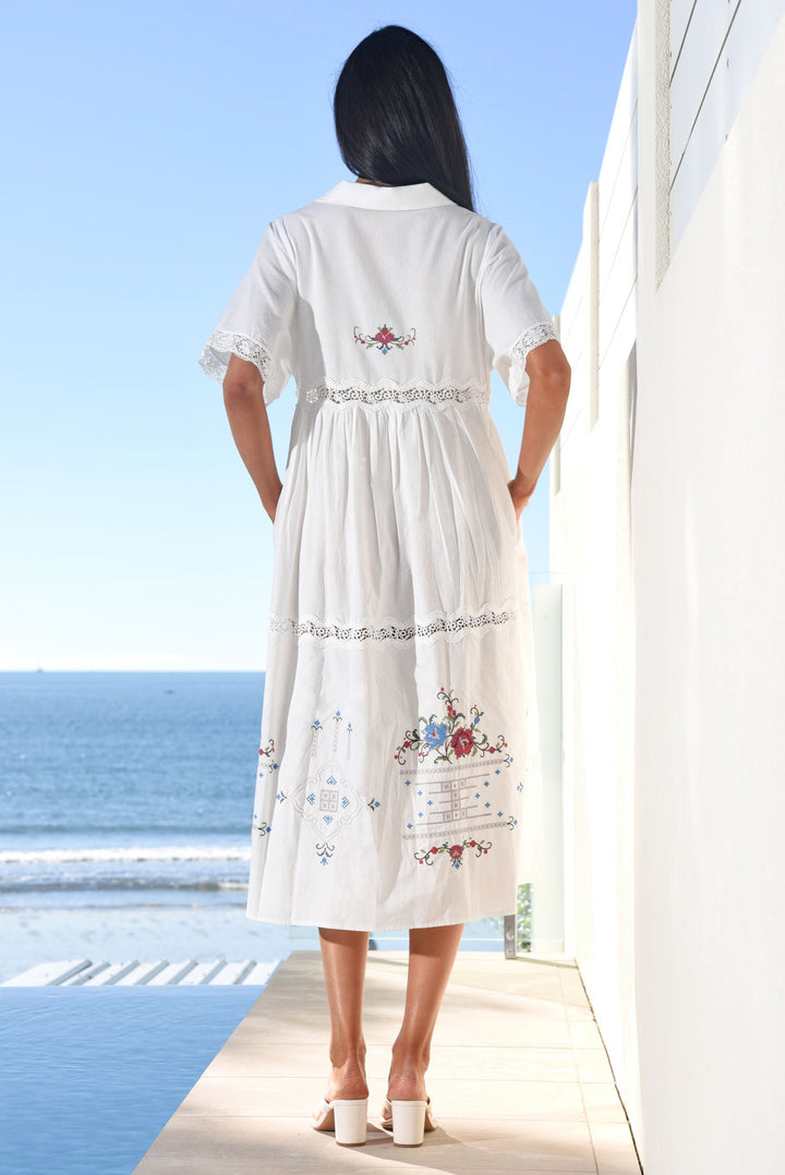 RING A RING A POSIE Dress (White)
