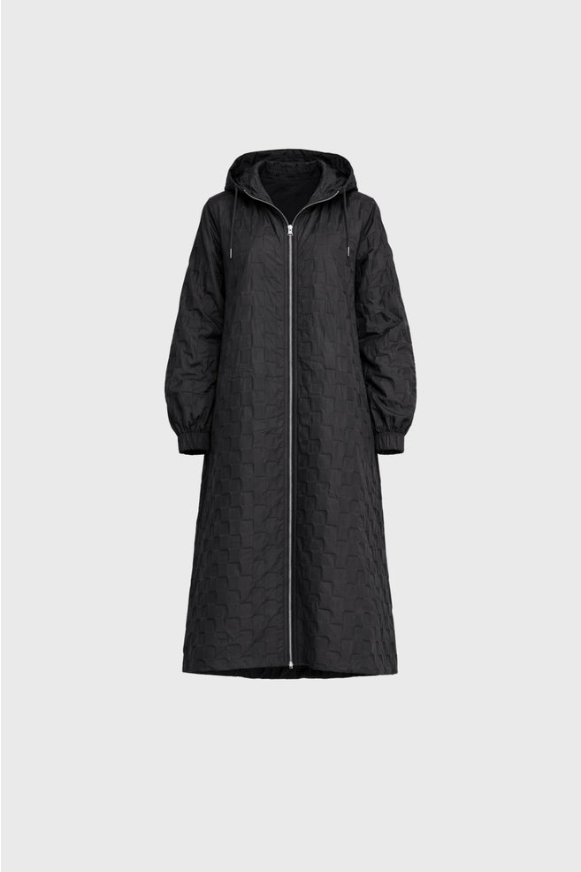 Textured Ascribe Raincoat (Black)