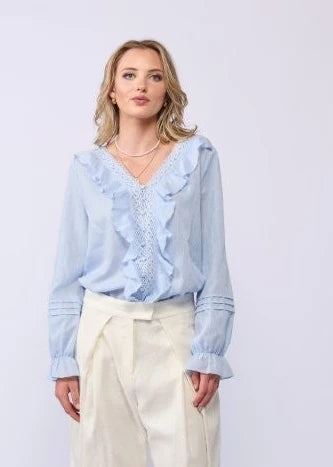 Amelia Blouse (Soft Blue)
