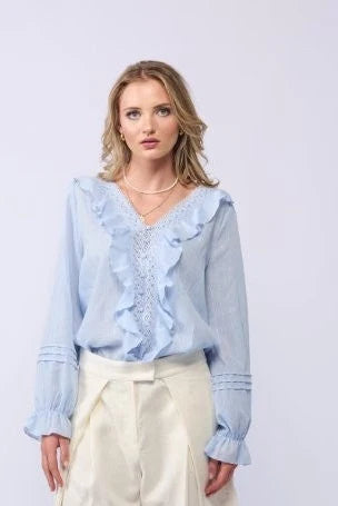 Amelia Blouse (Soft Blue)