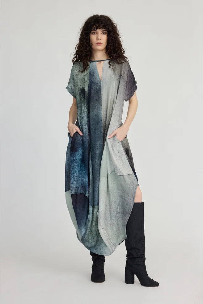Ozone Dress (Wind Particle Print)