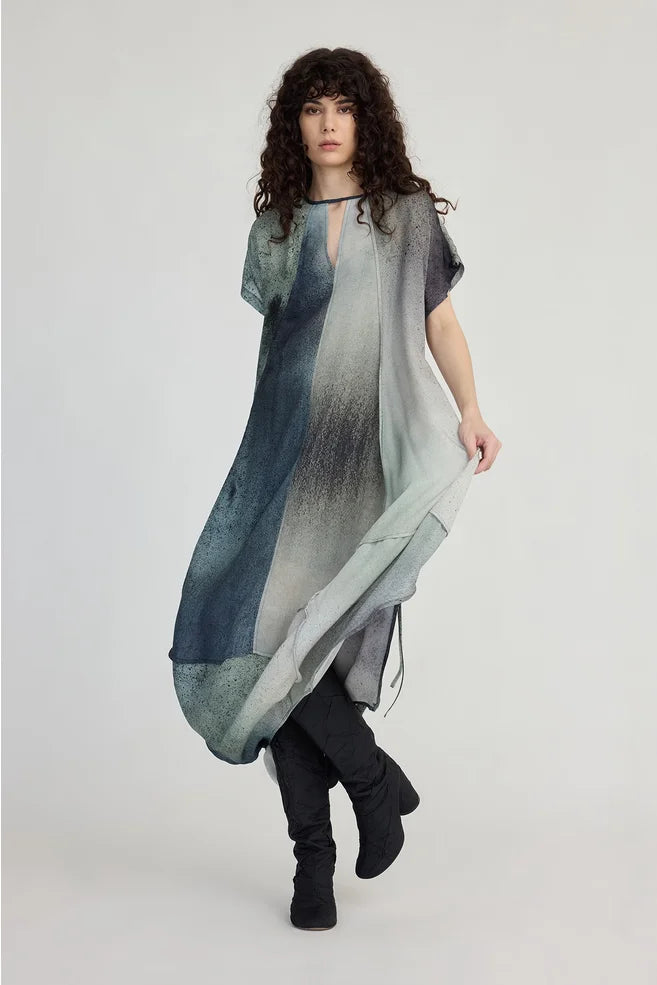 Ozone Dress (Wind Particle Print)