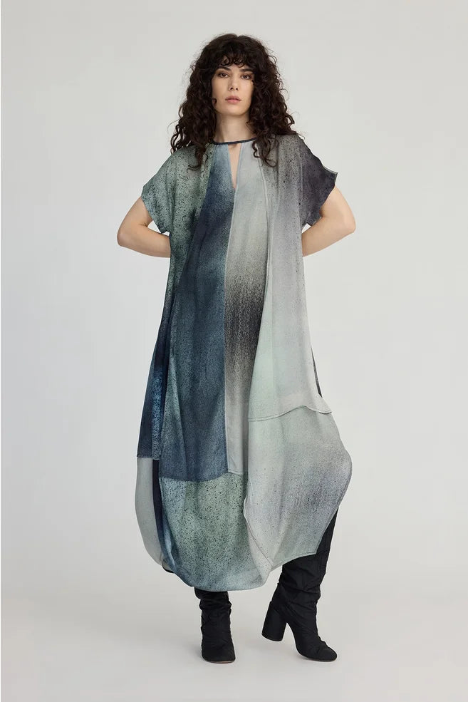 Ozone Dress (Wind Particle Print)