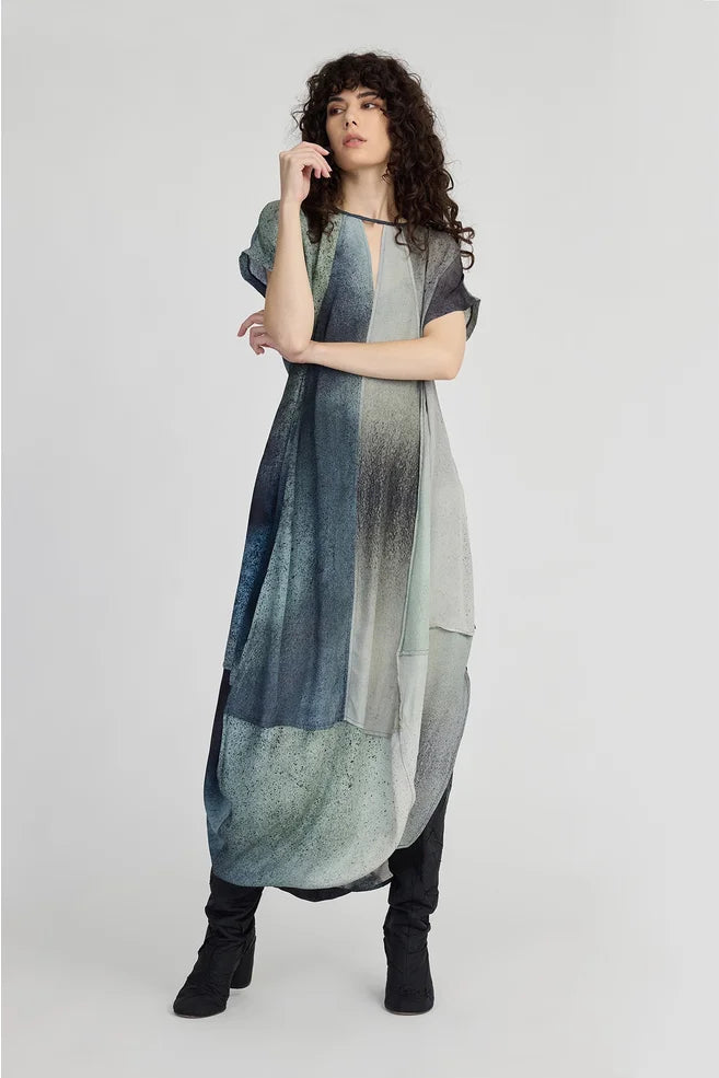 Ozone Dress (Wind Particle Print)