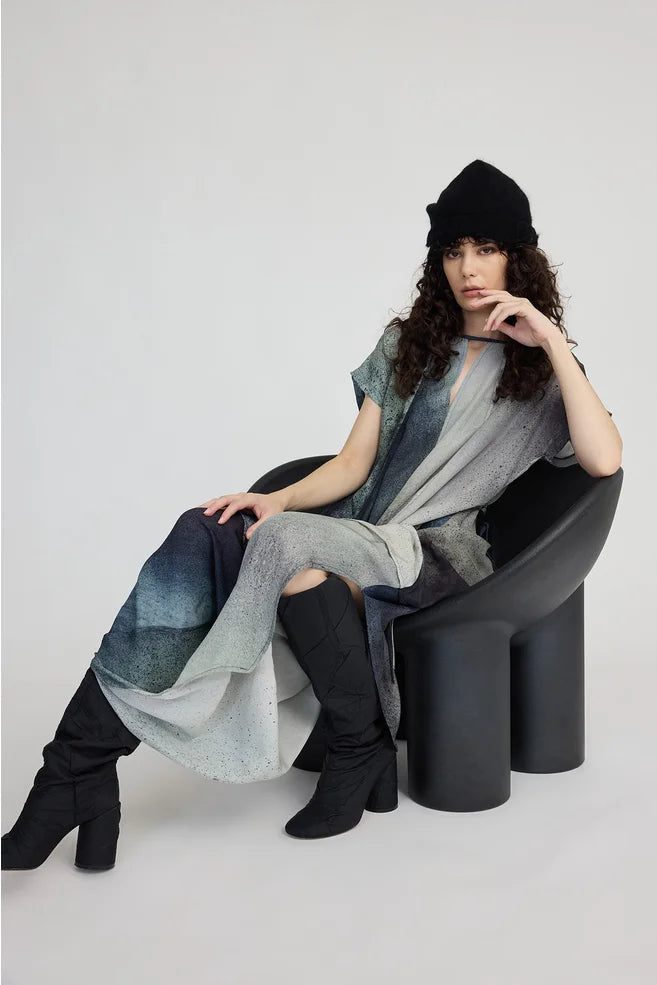 Ozone Dress (Wind Particle Print)