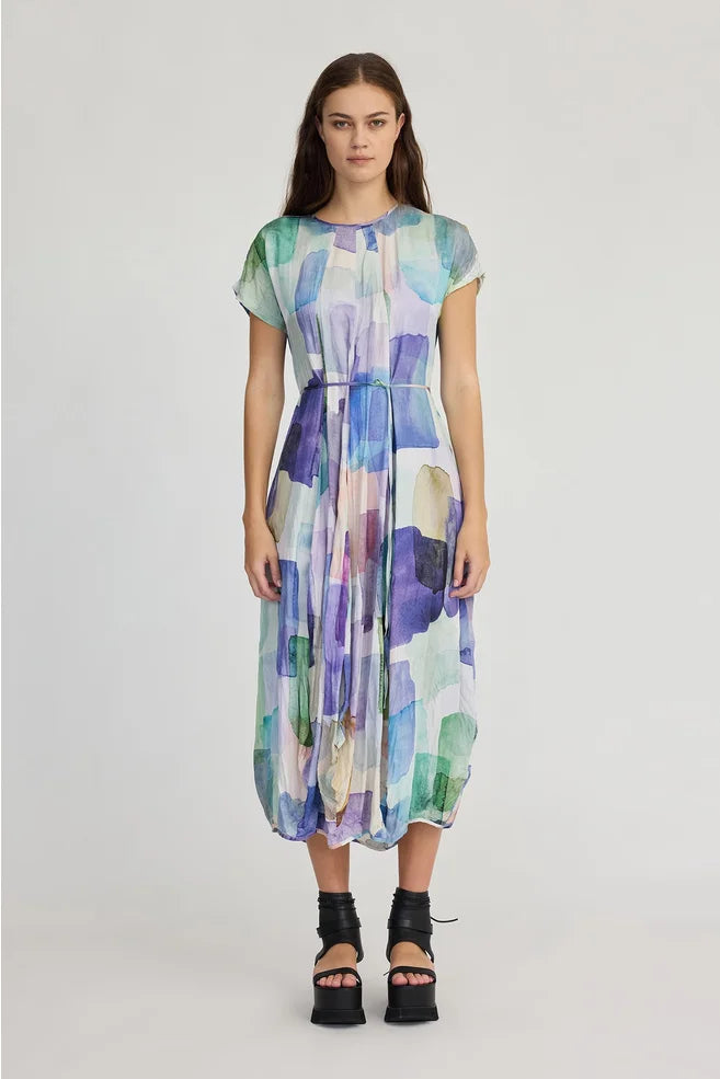 Lapse Dress (Tiled Square Print)