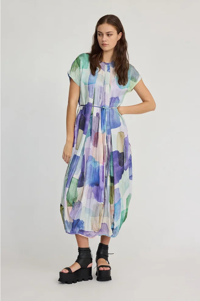 Lapse Dress (Tiled Square Print)