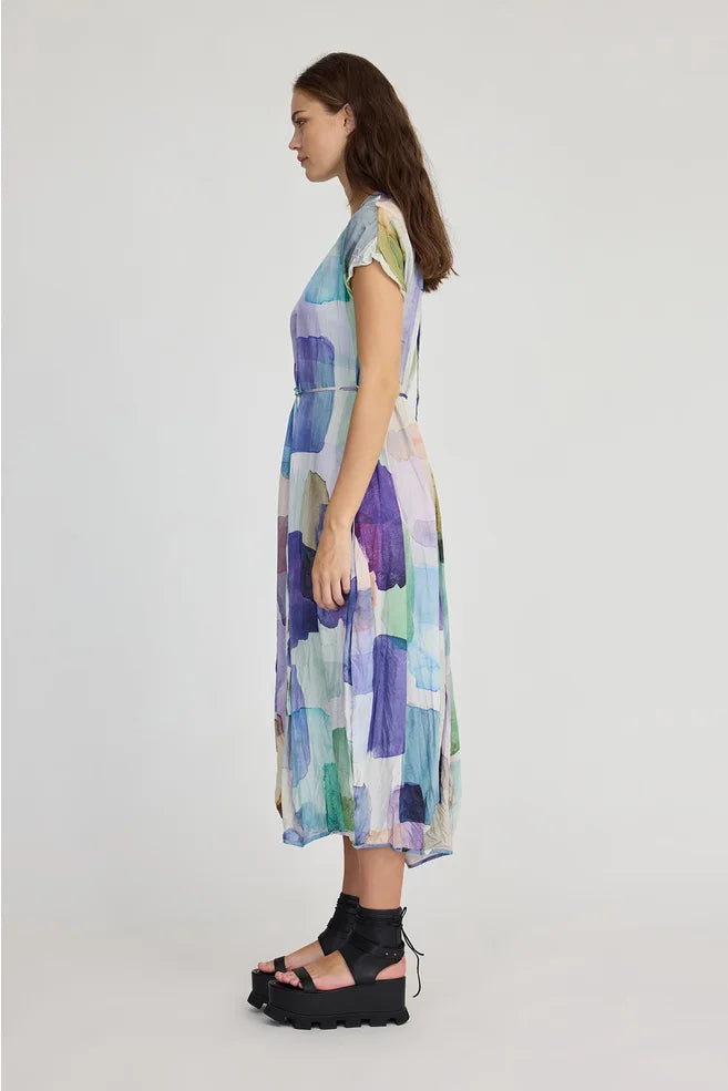 Lapse Dress (Tiled Square Print)