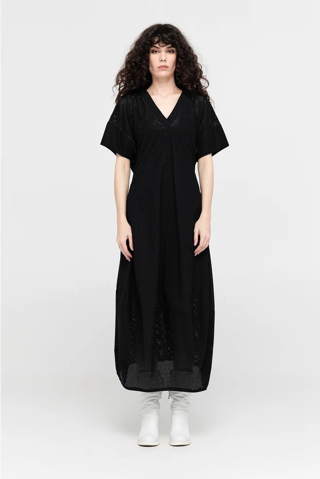 Aperture Dress (Black Perforated)