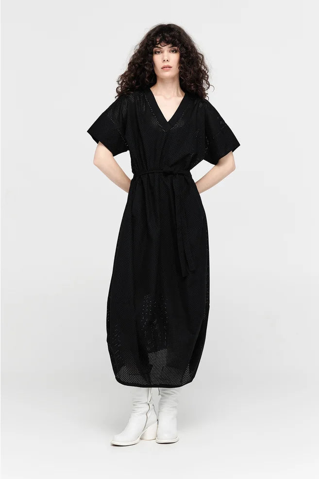 Aperture Dress (Black Perforated)