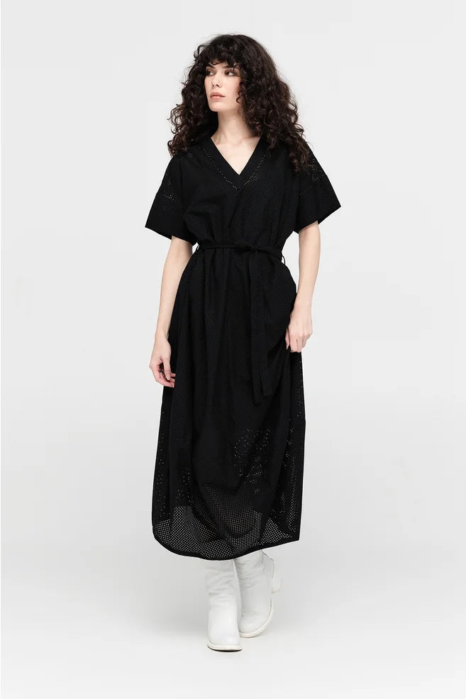 Aperture Dress (Black Perforated)