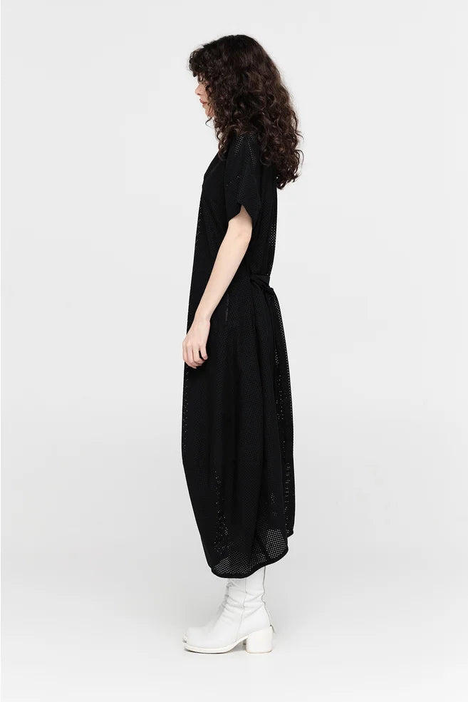 Aperture Dress (Black Perforated)