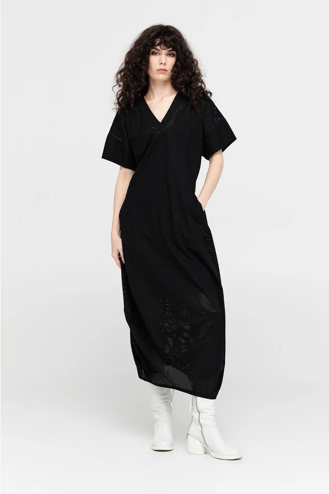 Aperture Dress (Black Perforated)