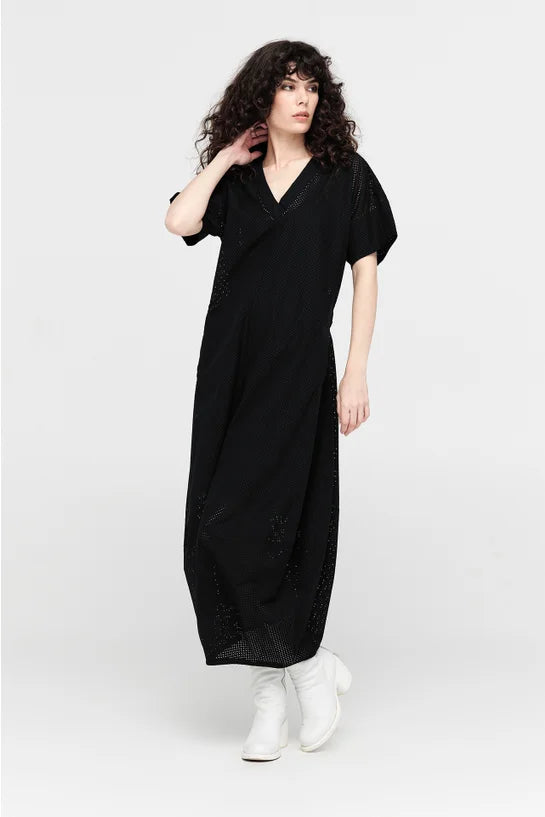 Aperture Dress (Black Perforated)