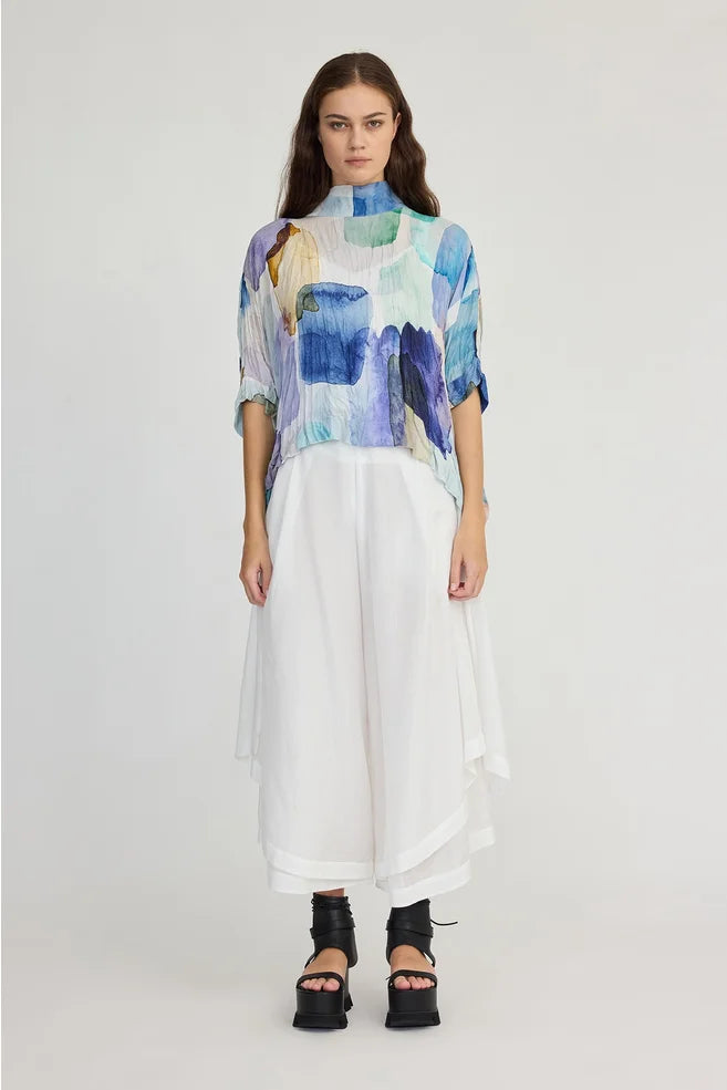 Antithesis Top (Tiled Square print)