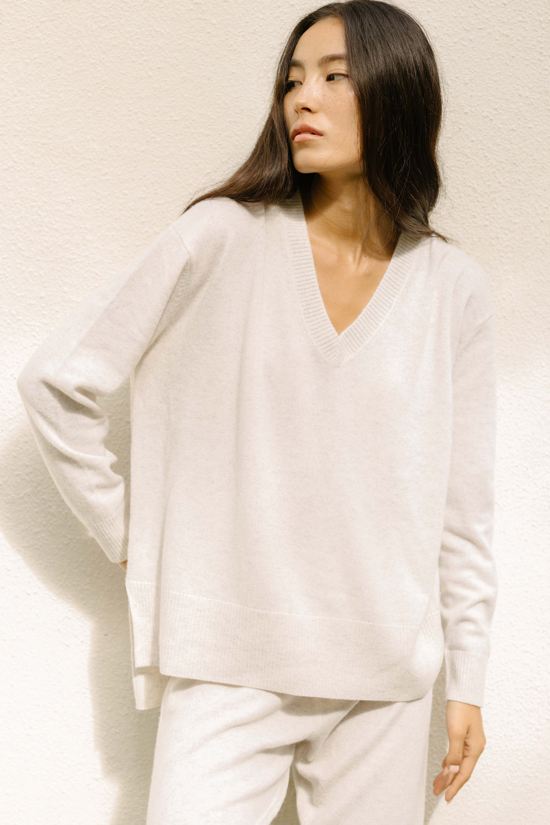 N.21C Oversized high-low v-neck (Terry)