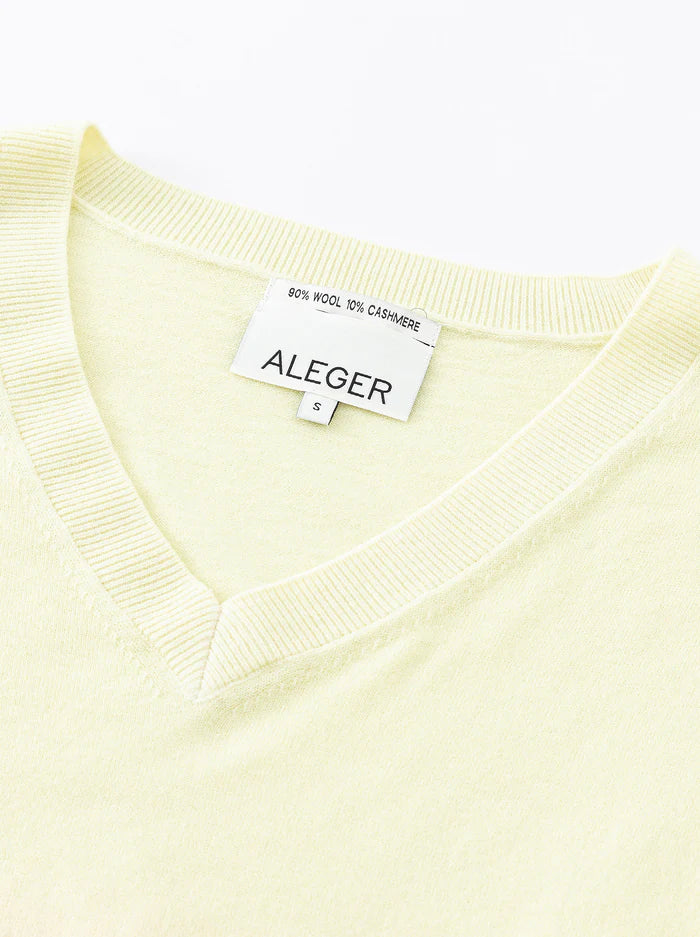 N.69 LOW V NECK Sweater(PINK SUNSET)