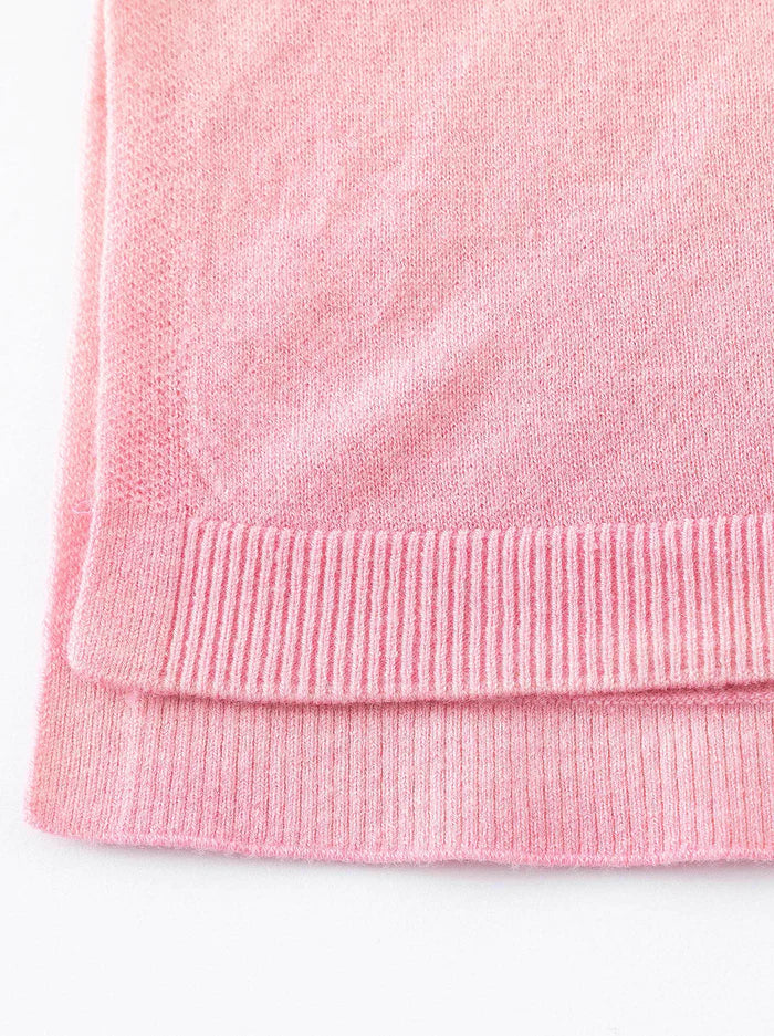 N.69 LOW V NECK Sweater(PINK SUNSET)