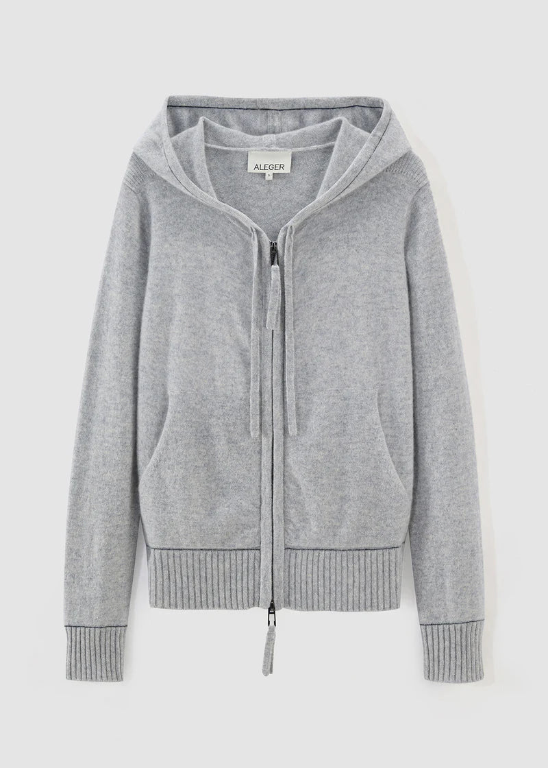 496 Cashmere Blend Weekend Hoodie (Polar Grey)