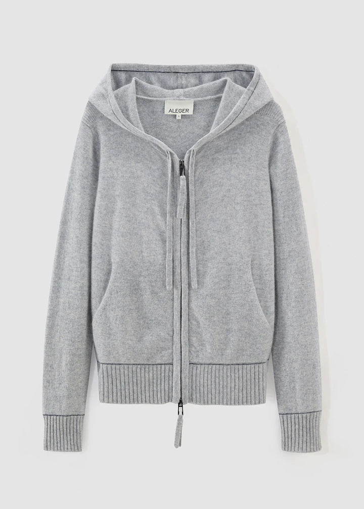 496 Cashmere Blend Weekend Hoodie (Polar Grey)