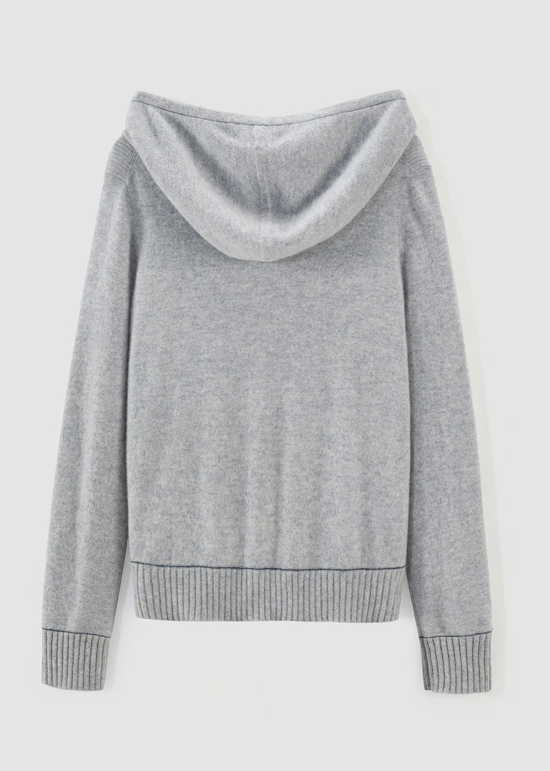 496 Cashmere Blend Weekend Hoodie (Polar Grey)