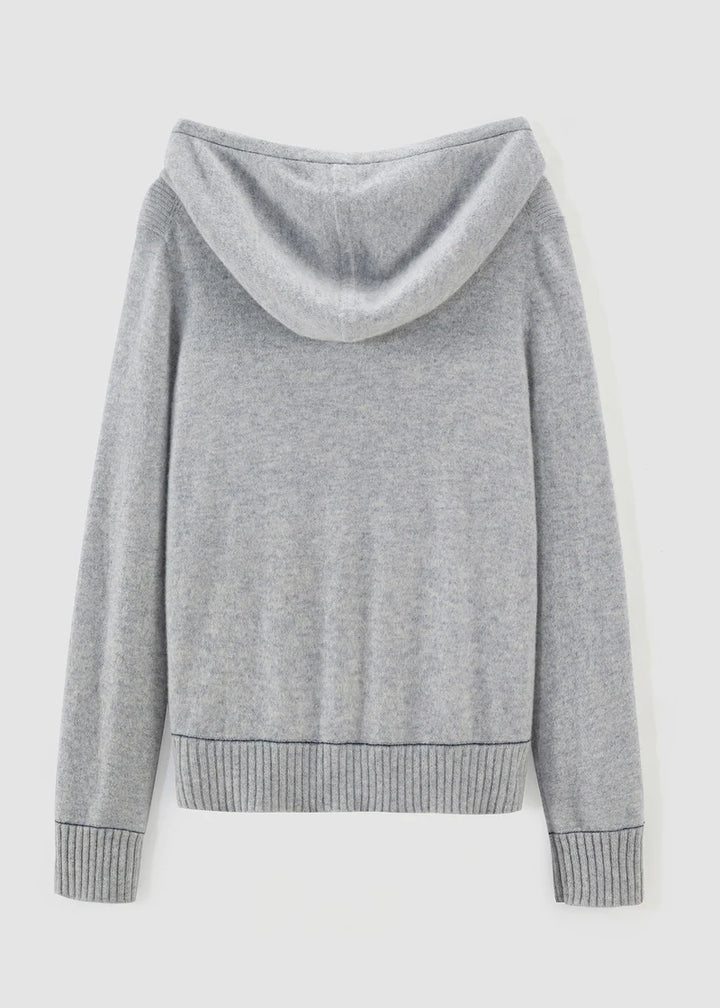496 Cashmere Blend Weekend Hoodie (Polar Grey)