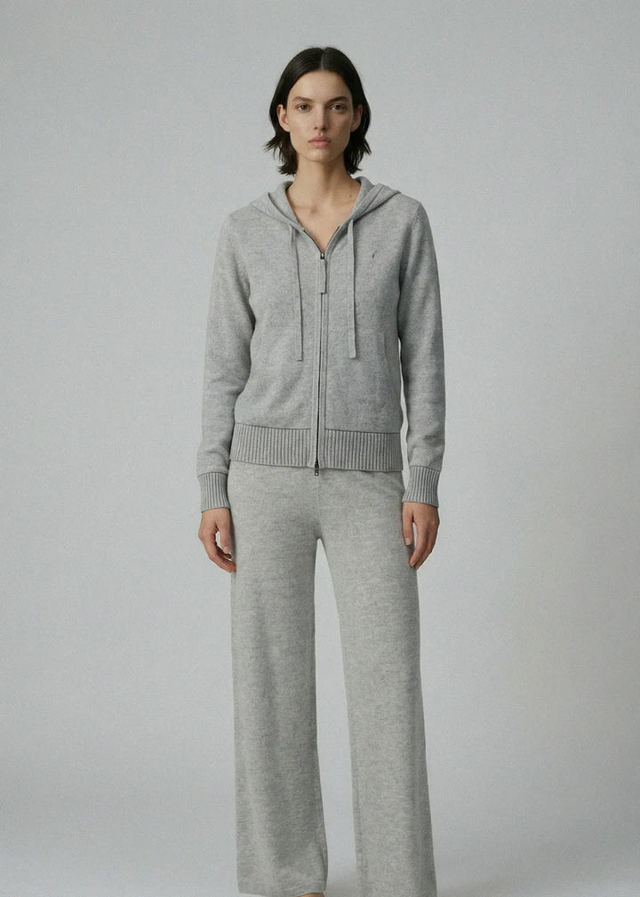 496 Cashmere Blend Weekend Hoodie (Polar Grey)