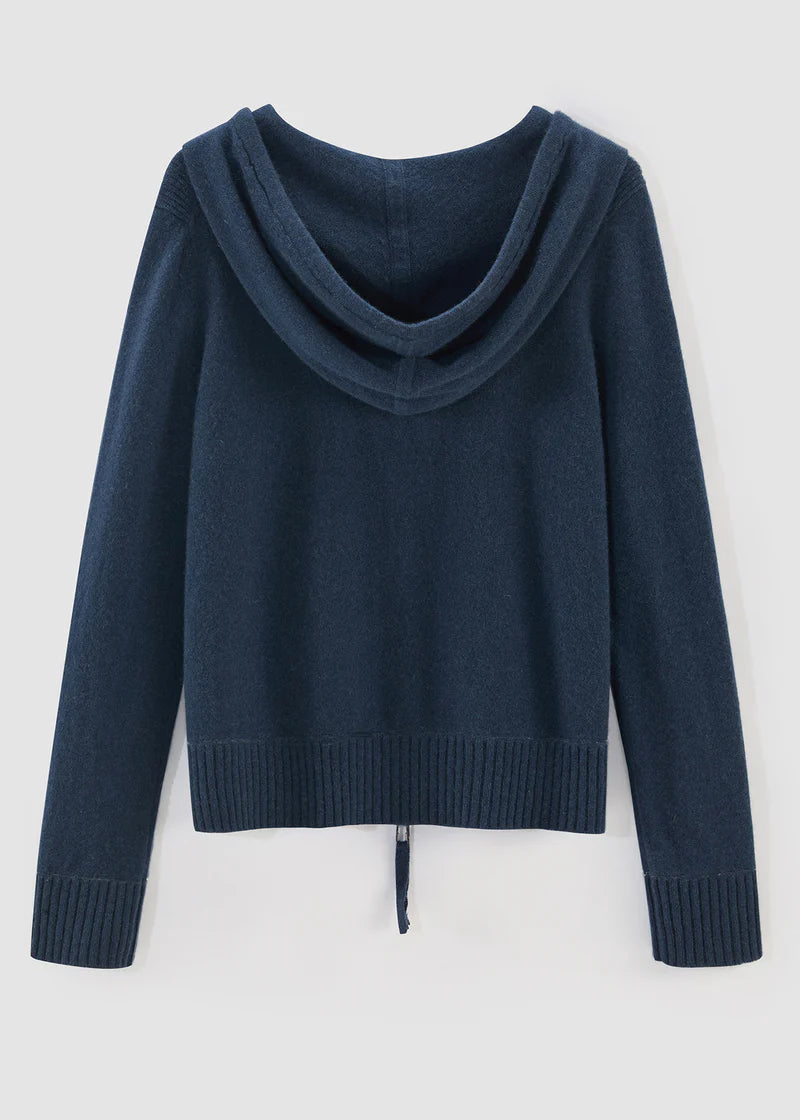 496 Cashmere Blend Weekend Hoodie (Storm Blue)