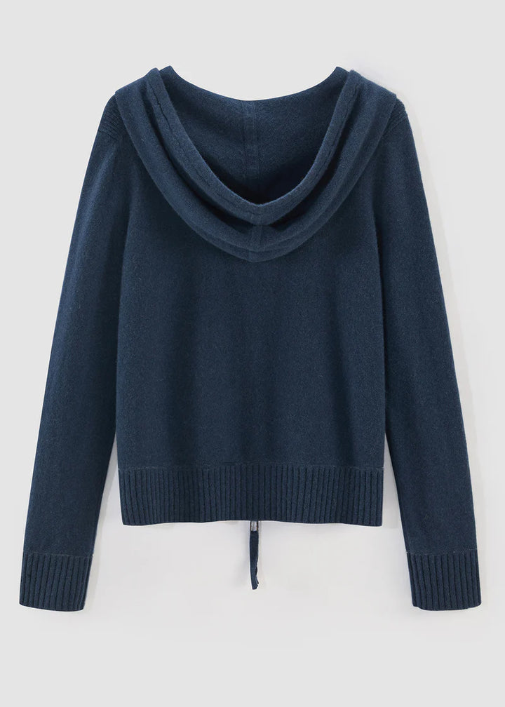 496 Cashmere Blend Weekend Hoodie (Storm Blue)