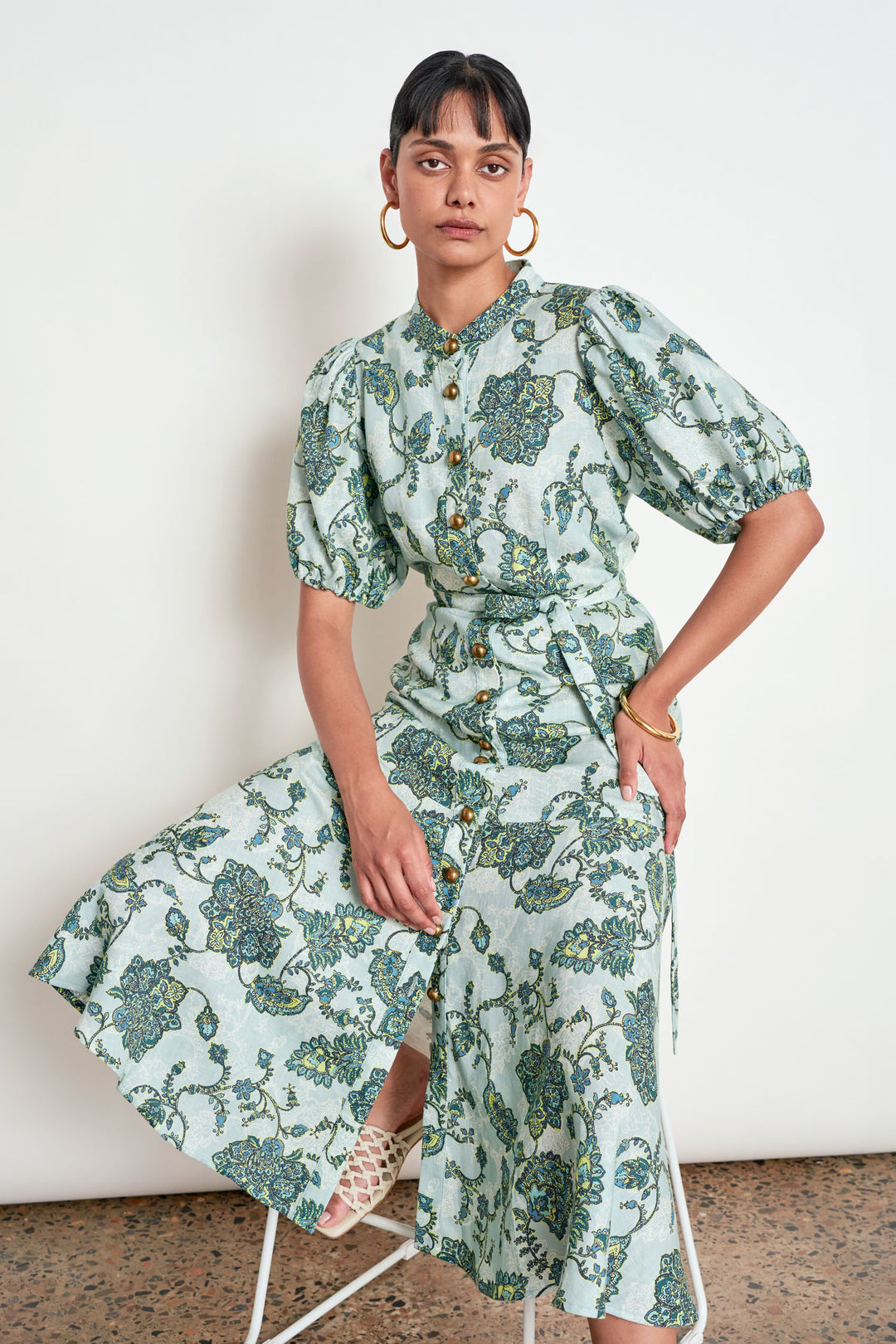 Cascade dress (Fern Paisley)