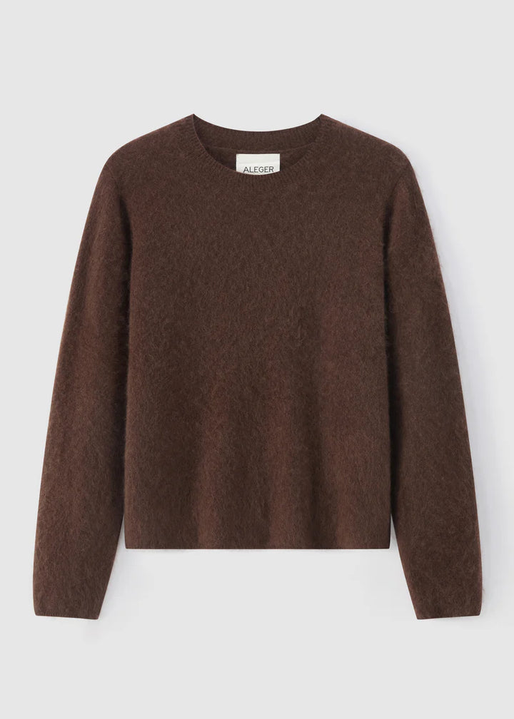 659 BRUSHED LONG SLEEVE CREW (Mink)