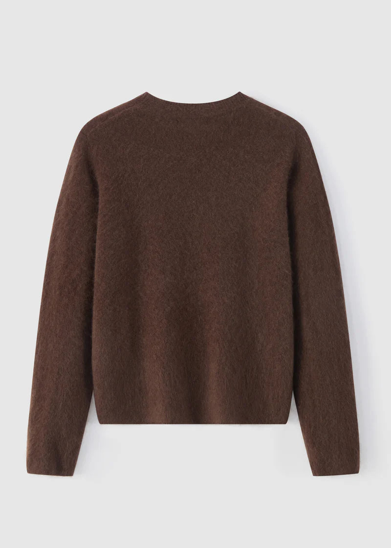 659 BRUSHED LONG SLEEVE CREW (Mink)