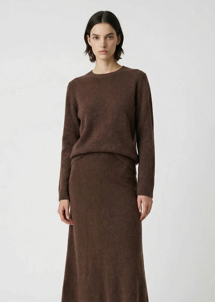 659 BRUSHED LONG SLEEVE CREW (Mink)