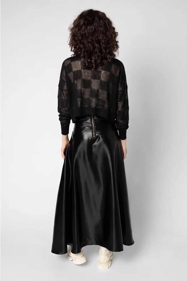 Reversed Square Catch Cardi (Black)