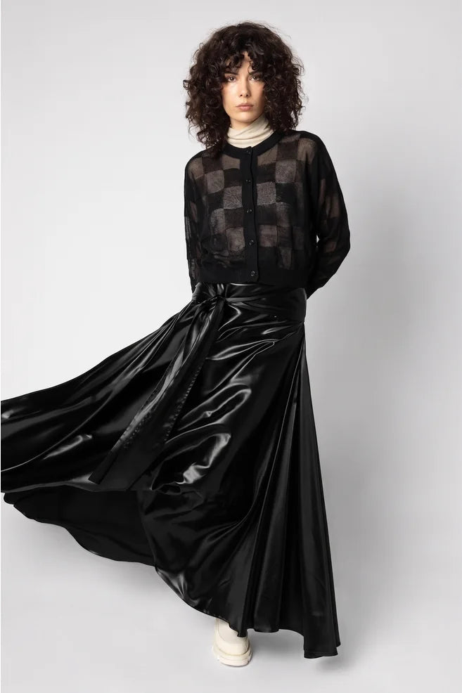 Reversed Square Catch Cardi (Black)