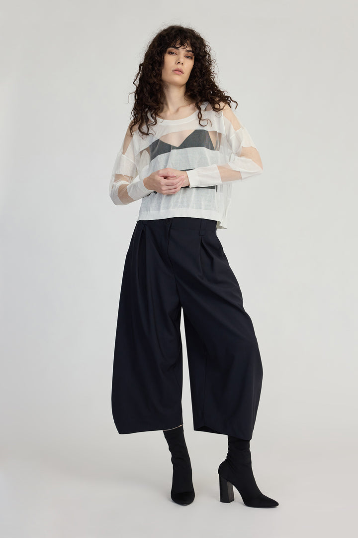 Banded Sweater (Ivory)