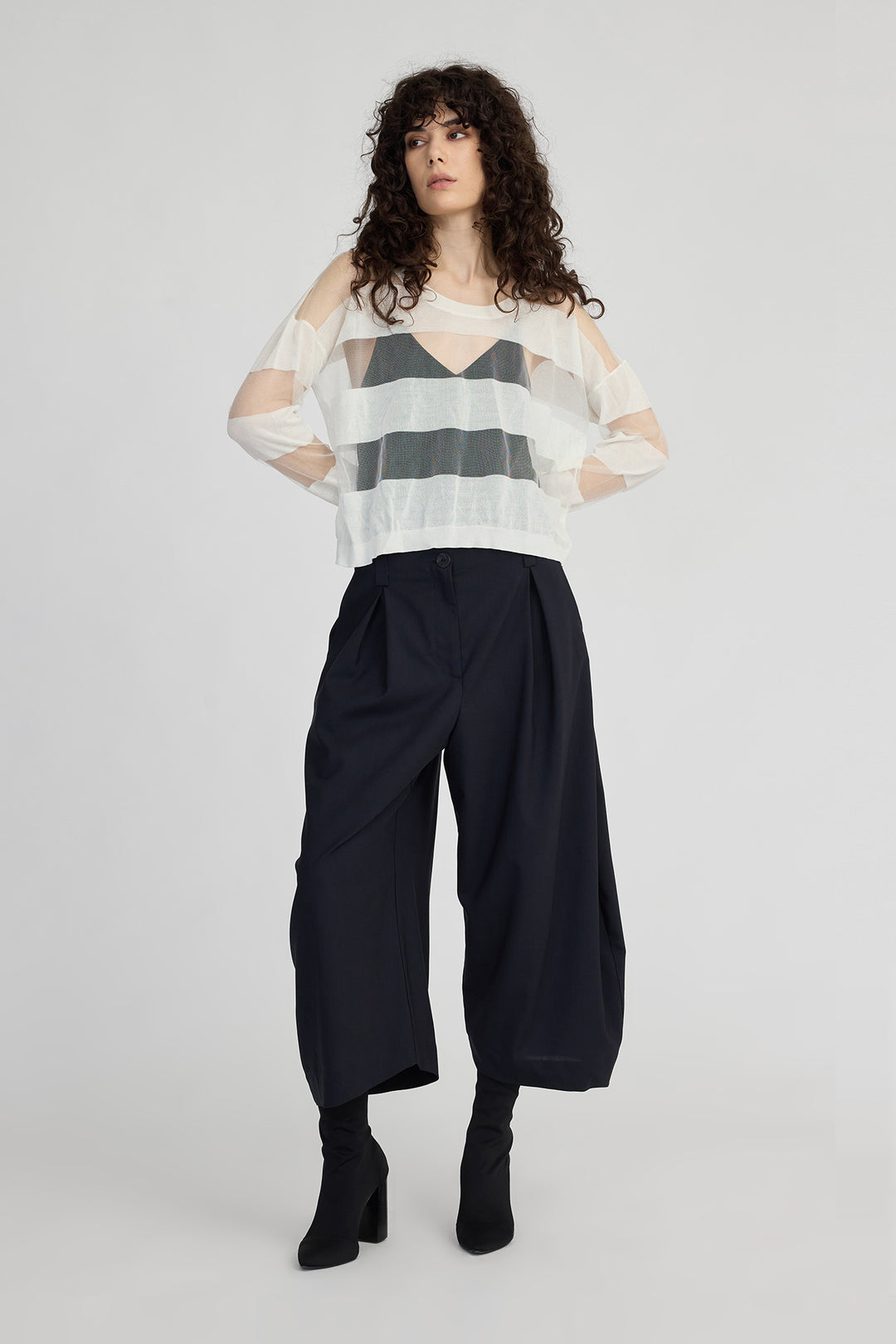 Banded Sweater (Ivory)