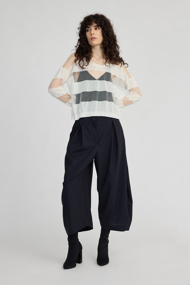 Banded Sweater (Ivory)