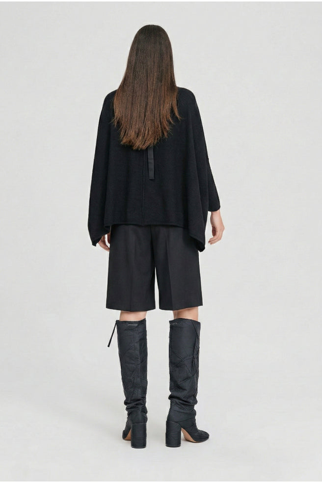 Ribbon Lucent Sweater (Black)