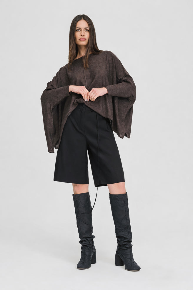 Ribbon Lucent Sweater (Chocolate)