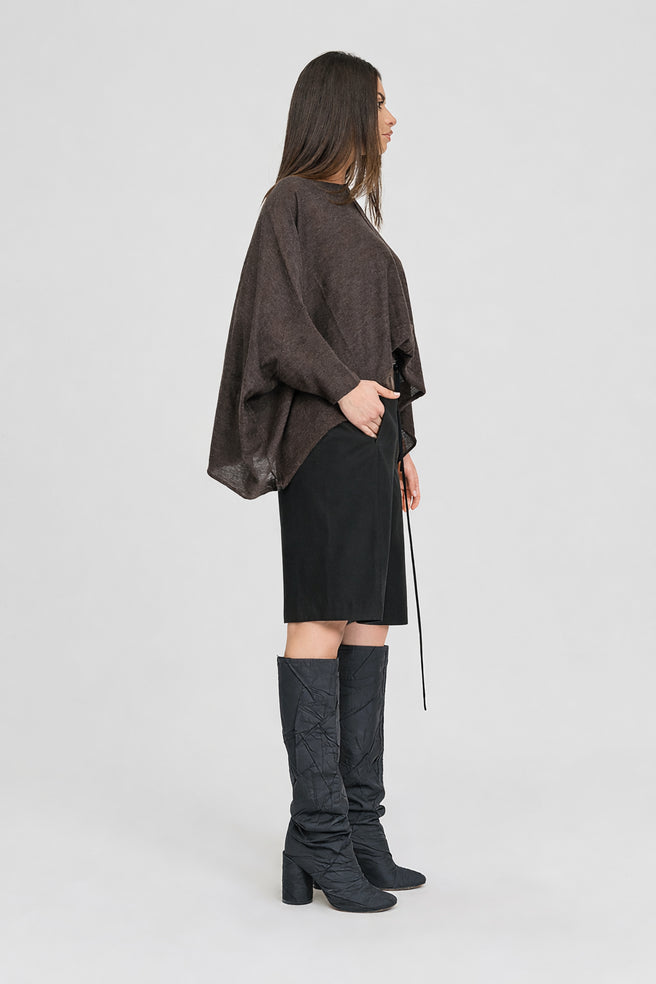 Ribbon Lucent Sweater (Chocolate)