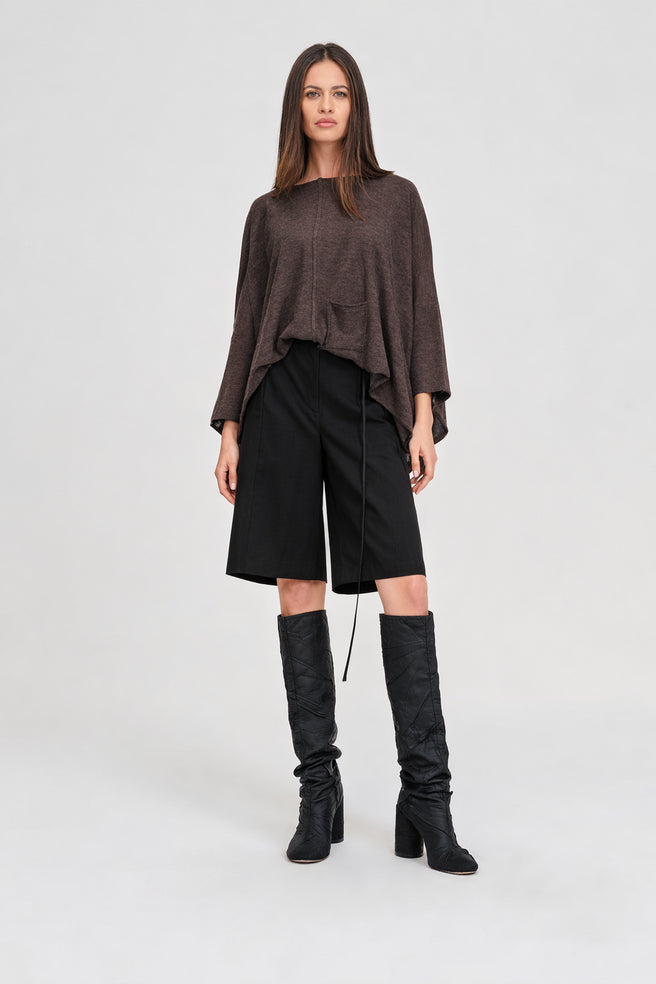 Ribbon Lucent Sweater (Chocolate)