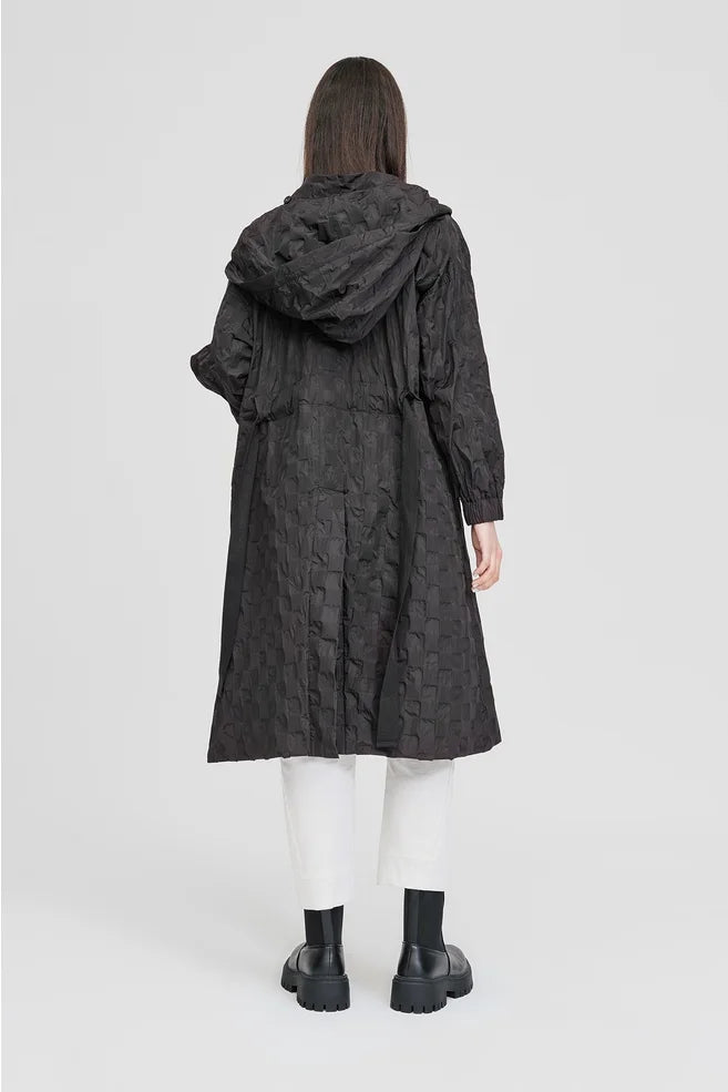 Textured Ascribe Raincoat (Black)