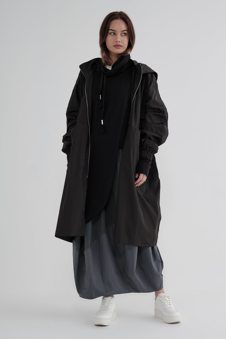 Detachable Ascribe Raincoat (Black)